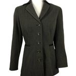 Vintage Jenne Maag Equestrian Wool Blend Blazer with Leather Trim Small Photo 0