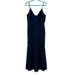 Monique Lhuillier Monique Lhuillier Bridesmaids Doutzen Jumpsuit Wide Slit Leg Navy Blue Size 12 Photo 2