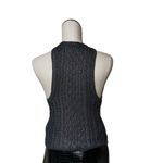 Free People NWOT  High Tide Cable Tank Top Knit Gray Shiny Photo 7