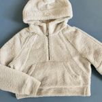 Lululemon Scuba Oversized Half Zip Sherpa Fleece Hoodie White Opal Sweatshirt Photo 4