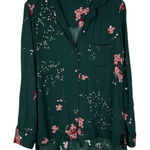 Massimo Dutti  Green Floral Blouse 6 Business Casual Photo 0