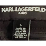 Karl Lagerfeld  Paris Black‎ Dress Pants Gold Side Zippers Button Snap Size 6 Photo 2