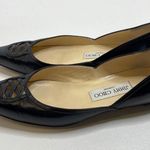Jimmy Choo  Black Leather Printed Toe flats Photo 4