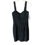 Bardot  Brocade Tulip Mini Black Dress Photo 9