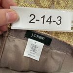 J.Crew Skirt Womens 0 Gold Metallic Jacquard Mini Silk Blend Photo 5