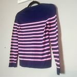 J.Crew Teddie Navy Blue Pink Striped Sweater Cotton NWT Size XXS Crewneck Photo 5