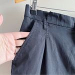 ZARA  High Waisted Paperbag Shorts in Black/Charcoal Grey,‎ Size Large Photo 5