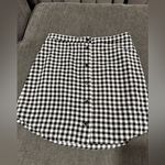 Topshop  Black and White Gingham Mini Skirt Photo 6