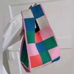 Multicolor Knit Bag, Double Handles Photo 4