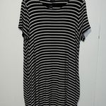 Agnes & Dora  Black & White Striped Knee Length Fit & Flare Dress T17* Photo 0
