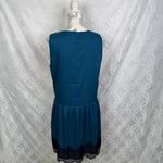 Camilla  Tree Boutique‎ Teal Blue Black Lace Sleeveless Dress Size L Photo 4