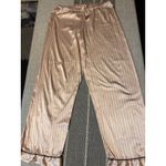 Victoria's Secret  PAJAMAS SLEEP PANTS SATIN feel STRIPE LOUNGE WOMEN LG Photo 2