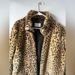 White Stag VTG  Leopard Print Faux Fur Coat Jacket Zip Up Jacket Hippie Size M L Photo 6