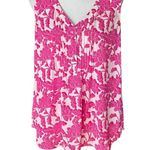 A pea in the pod  Pink Floral Sleeveless Blouse Pleated Front Womens Size Small Photo 0
