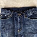 Jeanasis Distressed Medium Wash‎ High Rise Crop Jean Blue Photo 11