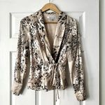 Adelyn Rae  Leopard Print Wrap Blouse Sz S Photo 0