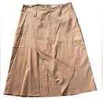 Monroe & Main Y2K Plus Size Brown Stretch Urban Alt Hippie Midi Cargo Skirt Photo 0