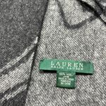 Ralph Lauren Lauren  Wool Scarf Equestrian Belt Fringe Gray Patterned Womens Photo 3