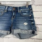 American Eagle  Super Stretch Blue Jean Shorts 0 High-Rise Casual Summer Denim Photo 3
