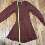 Free People Emmaline Mini Sweater Dress Cut Out Back in Burnt Orange Small Photo 8