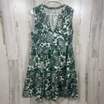 Sundry  for Evereve Every Day Dress Size 1 S Green White Tropical Vacation Resort Photo 1