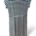 Isaac Mizrahi  Live! black & white 100% cotton chevron dress size medium Photo 1
