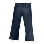 Betabrand Premium Yoga Denim Pull On Flare Bootcut Black Wash Jean Frayed Hem XL Photo 2