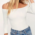 Lulus LULU’S Like A Bird White Off The Shoulder Bodysuit Photo 0
