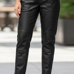 Vintage 90s Charles Klein Leather Pants Womens S Black High Rise Rock Retro Moto Photo 0