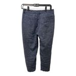 Poetry Linen Blend Pants 4 Blue Woven High Waist Straight Leg Cotton Lagenlook Photo 1