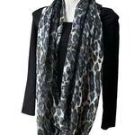 Juicy Couture Gauze Light Infinity Scarf Animal Print Striped Multicolor Photo 1