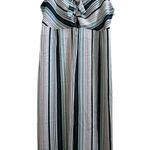 Xhilaration Xhiliration Striped Sleeveless Keyhole Front Cropped Jumpsuit Junior Size XL Photo 0