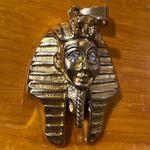 New 18k Gold Plated Egyptian King Tut Pendant Photo 3