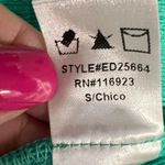 easel  Puff Sleeve Tiered Mini Babydoll Dress Green Small Flowy Romantic Boho NWT Photo 7