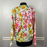 Milly  Nalia Tie Top white multi color floral girly size medium Photo 3