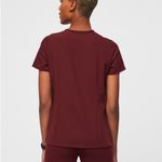 FIGS Catarina Scrub Top Burgundy Photo 3