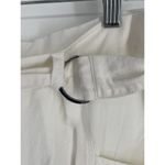 Anthropologie  Pilcro Tucked-Knee Tapered‎ Trousers Linen Size 29 White Photo 5