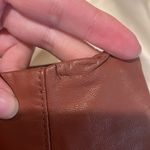 Free People Womens  Maisie Button Vegan Leather Skirt Double Dare Burgundy Photo 4