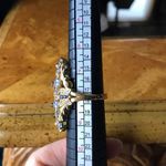 Natural Tanzanite Sterling Silver 18k Yellow Gold Vermeil Ring Size 8 Photo 3