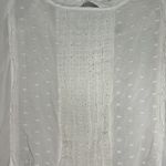 American Eagle  Outfitters Medium White‎ Swiss Dot Sheer Flowy 3/4 Sleeve Photo 3