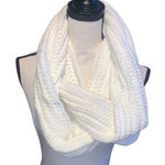 Mix It Cozy White Knit Infinity Scarf Photo 0