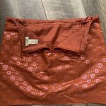J.Crew Brocade Metallic Mini Skirt Copper Rust Medallion Size 4 Photo 8