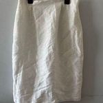 Virtue Women's Pencil Skirt Size 6 White Linen Silk Office Business Secretary Photo 0