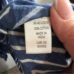 Novica 100% Cotton Blue Patterned Asymmetrical Sleeveless Lagenlook Tunic Top Photo 4