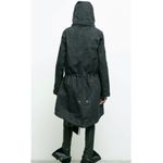 Nicholas K x Free People Byard Trench Coat with Waxed Cotton Size XS Like New Blue Photo 2