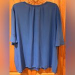 Old Navy  Pintuck Ruffle-Sleeve Swing Top Blouse in The Cerulean Life Blue Sz XXL Photo 7