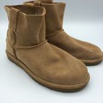 UGG  Suede Mini Ankle Chesnut Slip On Boots Womens 7 Snow Winter Tan Classic Photo 0