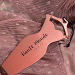 Haute Monde  junior small ruched mesh mini dress long sleeve sweetheart neckline Photo 3