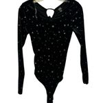 Wild Fable Black Long Sleeve Velvet Celestial Stars Moons Sun Silver Metallic S Photo 0