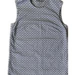 COS Top Women's Size Small Gray Black White Print Blouse Shirt Tunic Office Work Photo 0